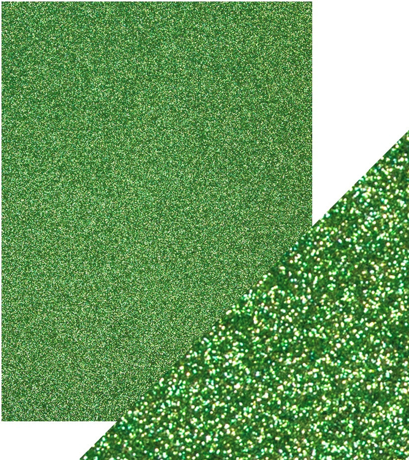 Craft Perfect Glitter Cardstock 8.5"X11" Lucky Shamrock