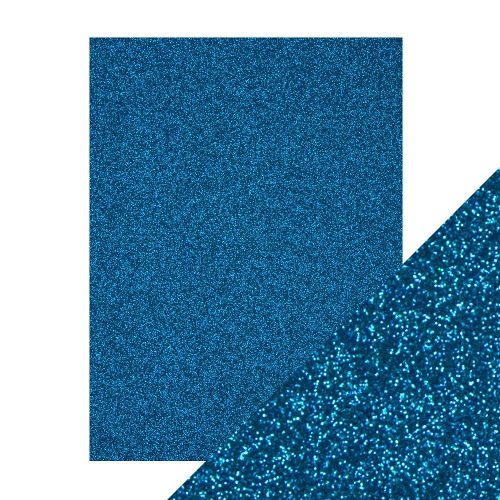 Craft Perfect Glitter Cardstock 8.5"X11" Midnight Topaz