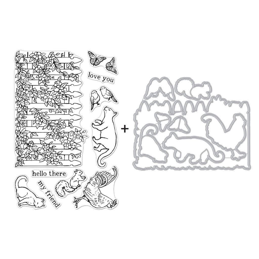 Hero Arts Garden Critters Stamps & Dies Bundle SB355