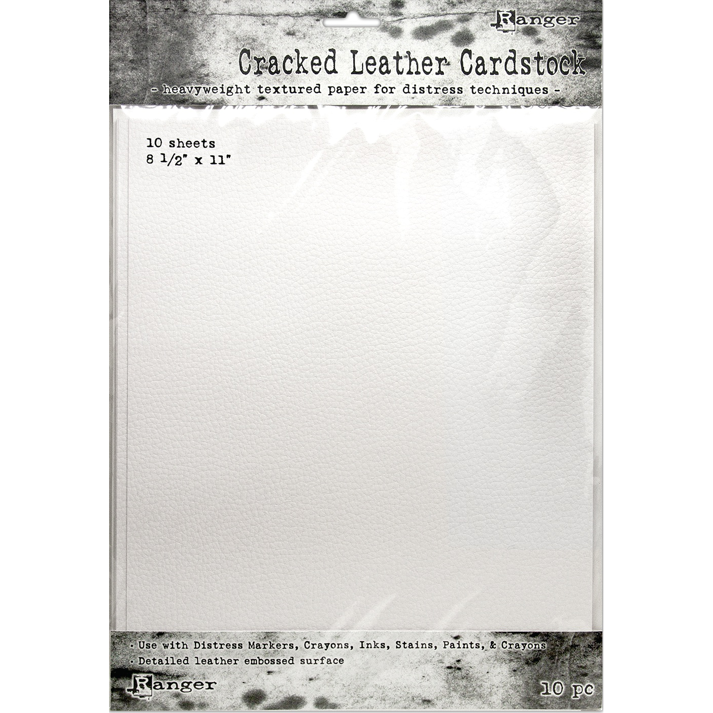 Tim Holtz Distress Cracked Leather Cardstock 10/Pkg