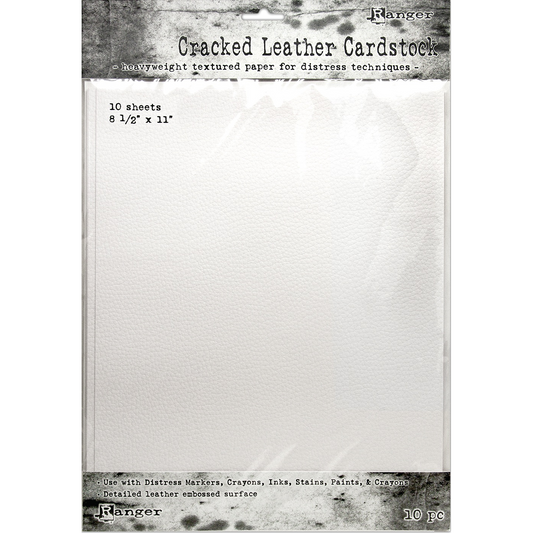 Tim Holtz Distress Cracked Leather Cardstock 10/Pkg