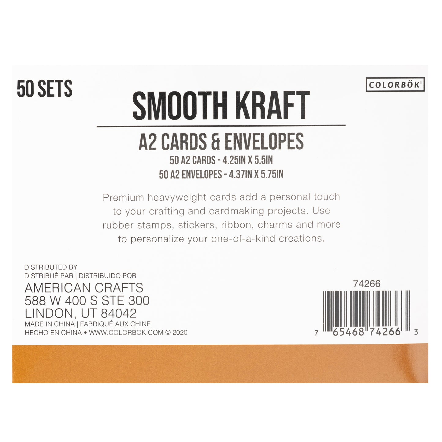 Kraft A2 Cards W/Envelopes