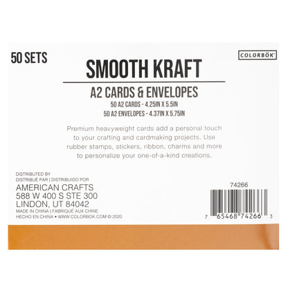 Kraft A2 Cards W/Envelopes