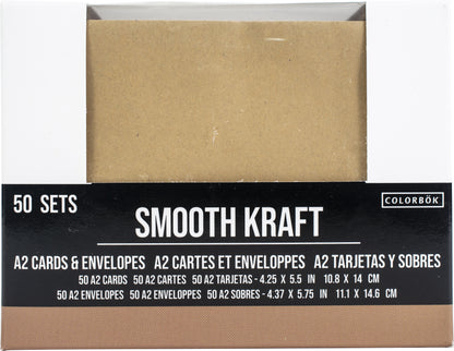 Kraft A2 Cards W/Envelopes
