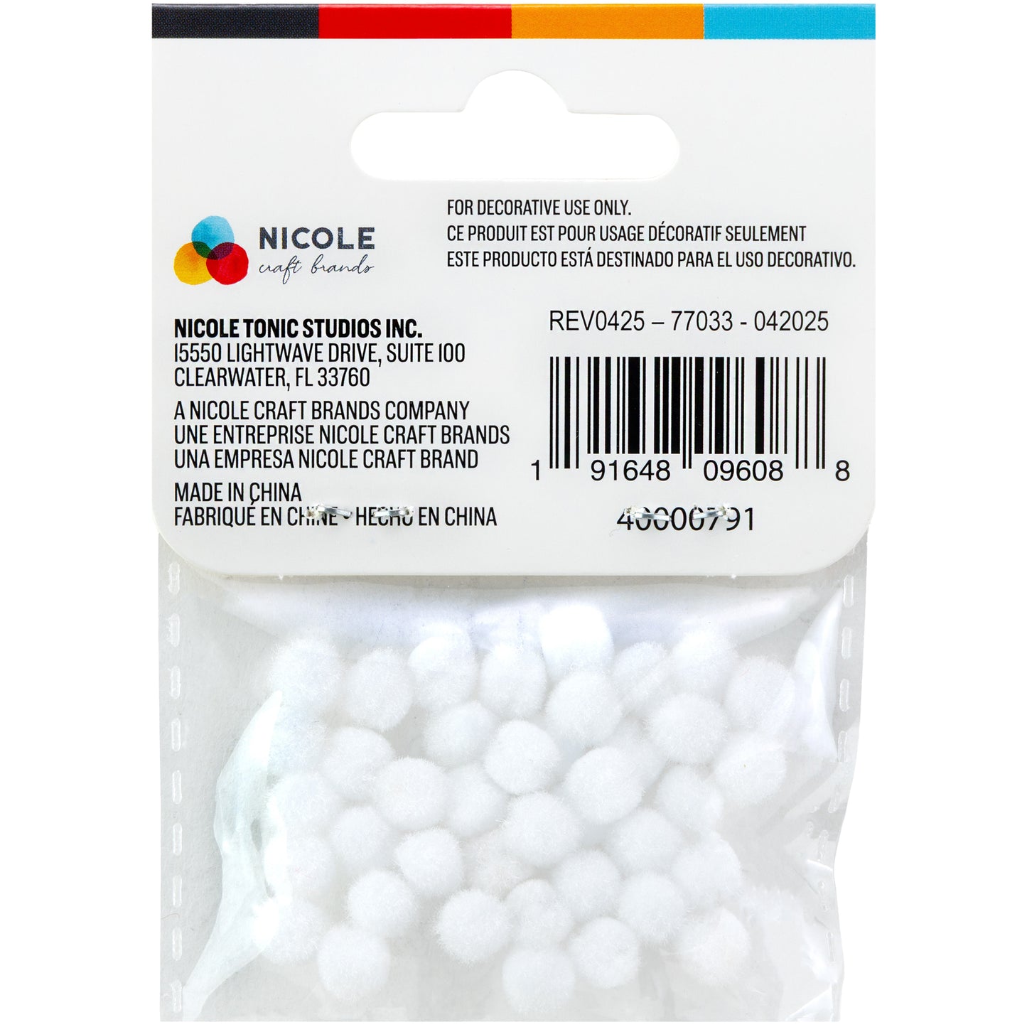 CousinDIY Pom-Poms 5mm 40/Pkg White