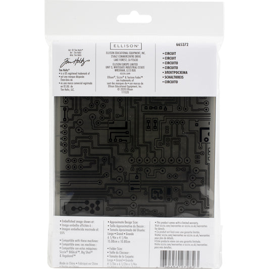 Sizzix 3D Textured Impressions Embossing Folder By Tim Holtz Circuit