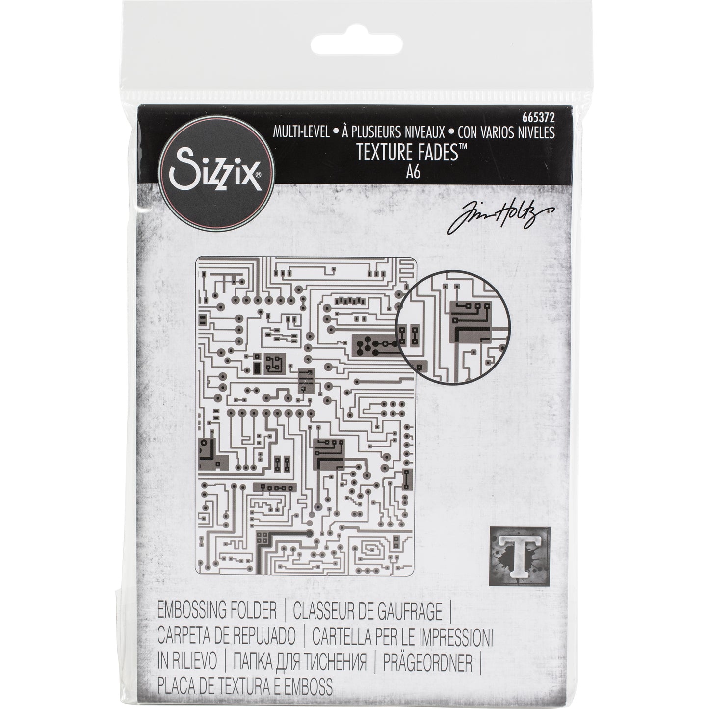 Sizzix 3D Textured Impressions Embossing Folder By Tim Holtz Circuit