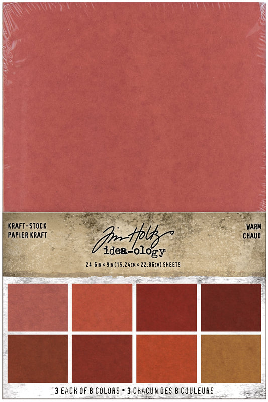 Idea-Ology Kraft-Stock Stack Cardstock Pad 6"X9" Warm