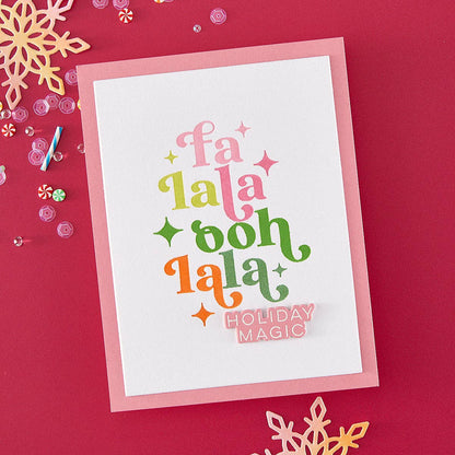Hero Arts Modern Holiday Greetings Clear Stamp Set CM815