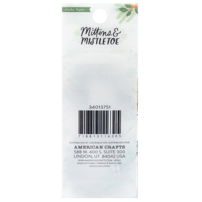 Crate Paper Mittens & Mistletoe Wreaths 4/Pkg