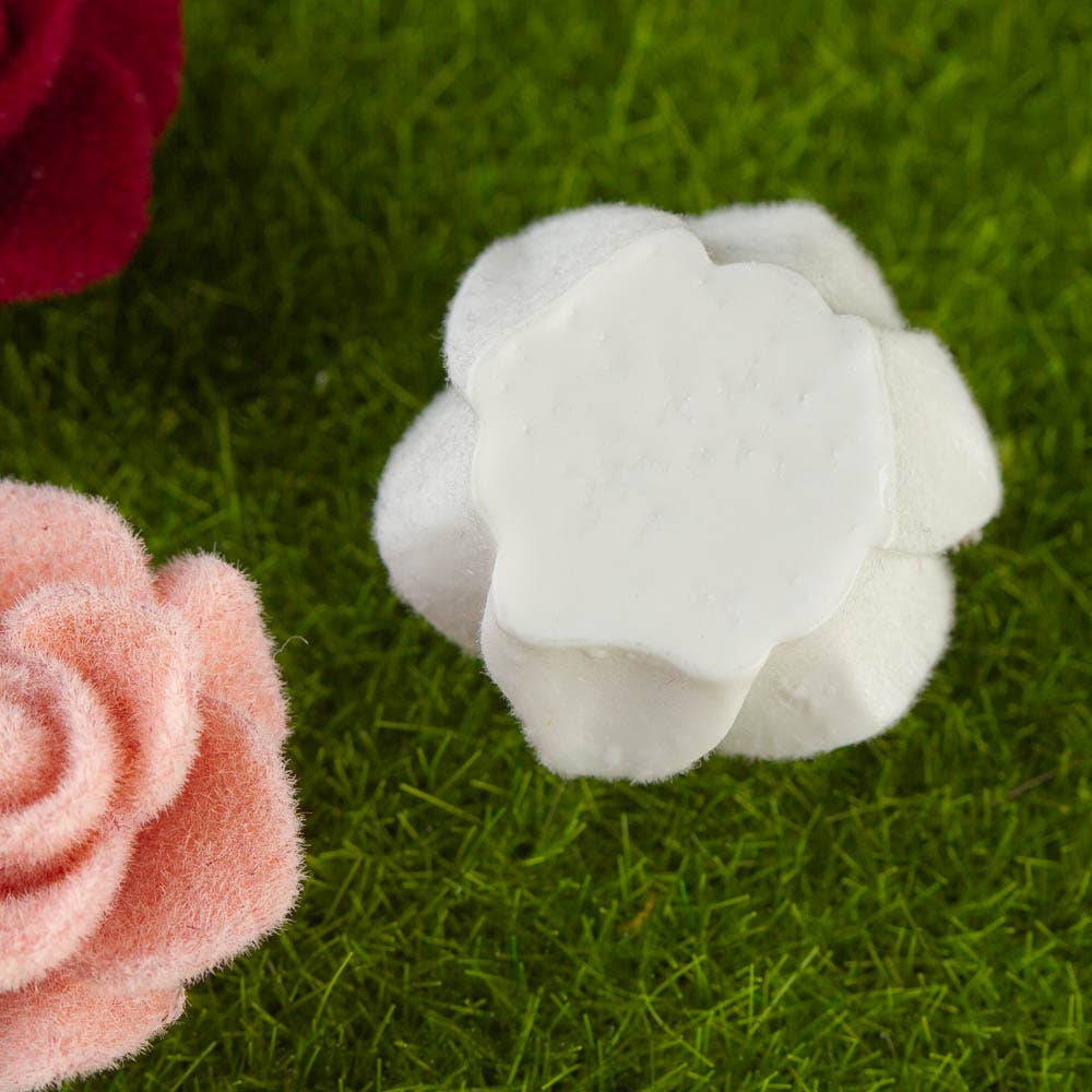Flocked Mini Rose Blooms