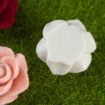 Flocked Mini Rose Blooms