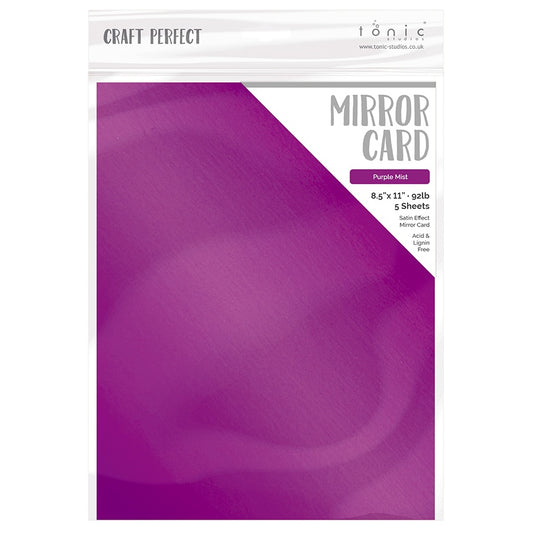 Craft Perfect Mirror Cardstock 8.5"X11" 5/Pkg Satin Purple Mist