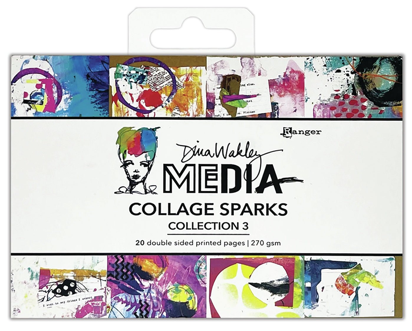 Dina Wakley Media Collage Sparks 6"X4" 20/Pkg ollection 3