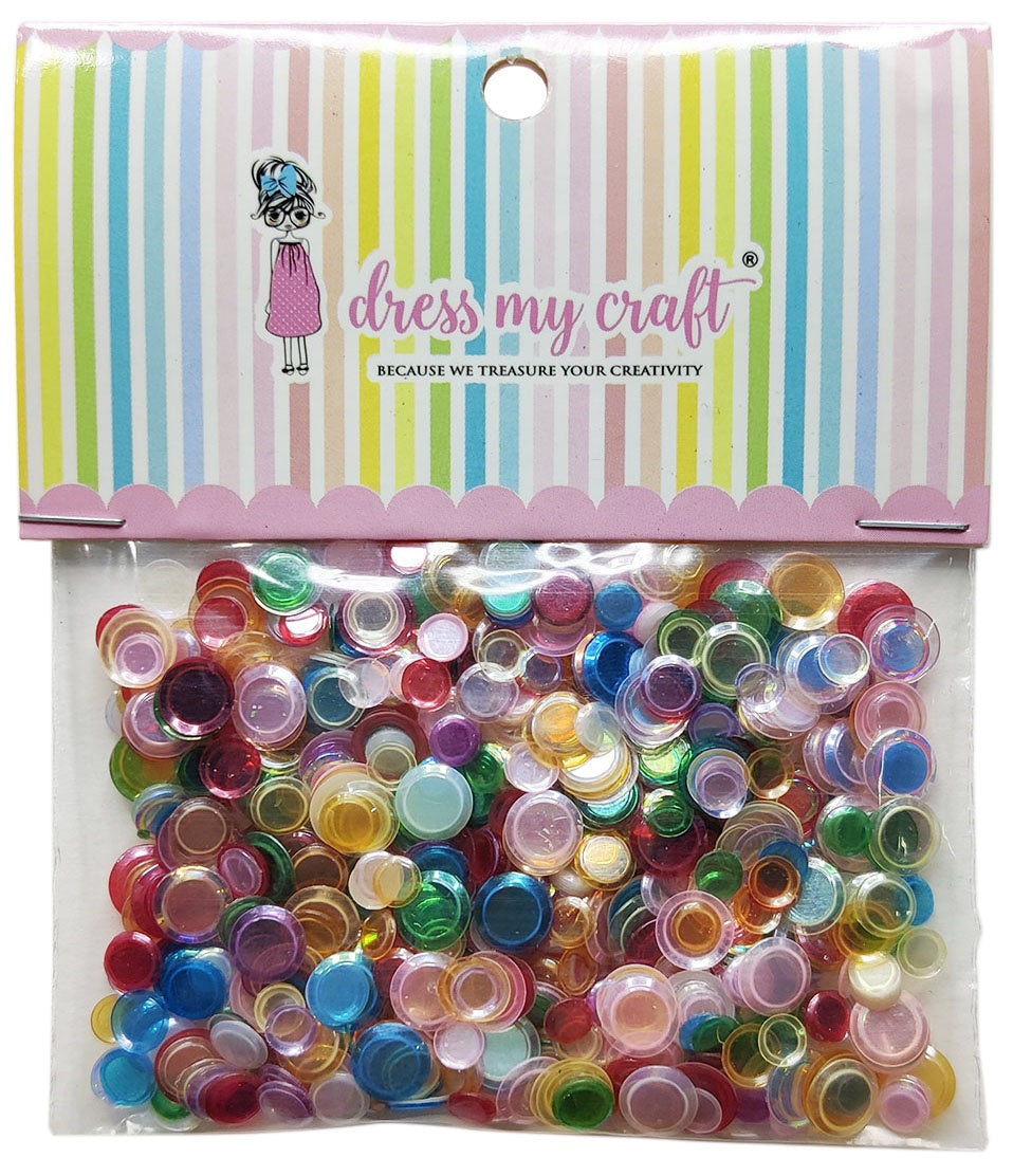 Dress My Craft Shaker Elements 8gms Rainbow Cup Sequins