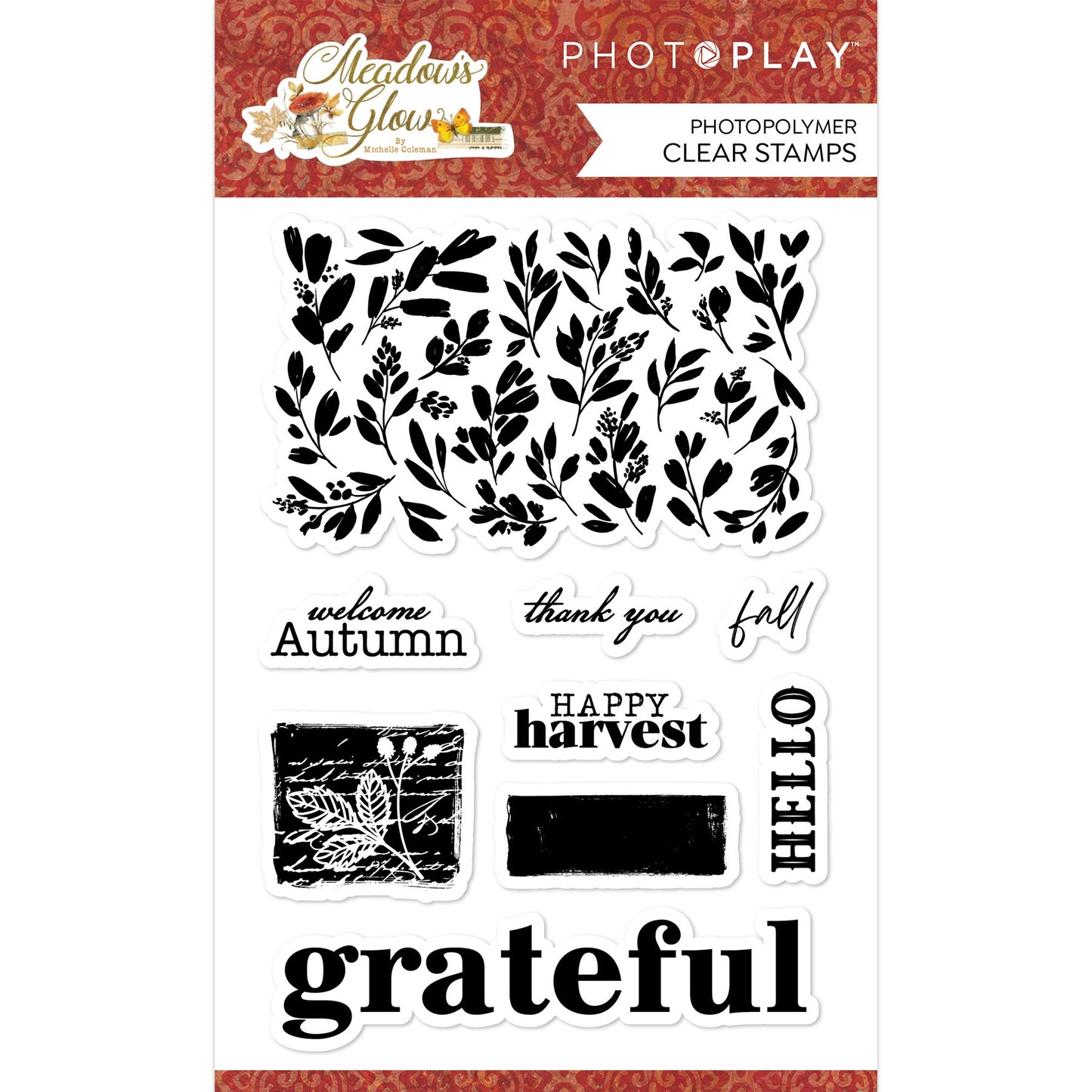 PhotoPlay Photopolymer Clear Stamps Meadow's Glow Elements