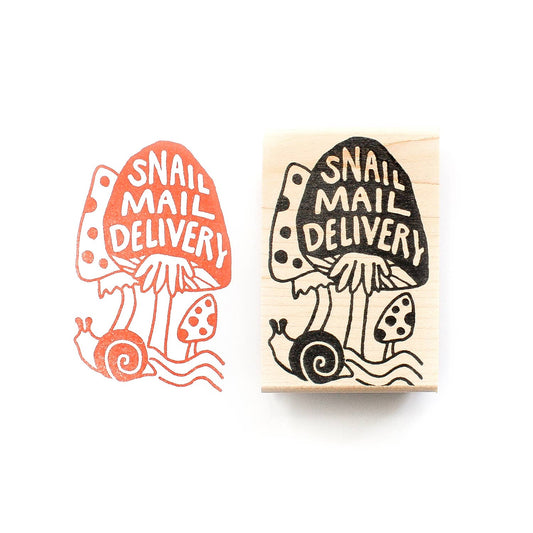 Snail Mail Delivery Rubber Stamp