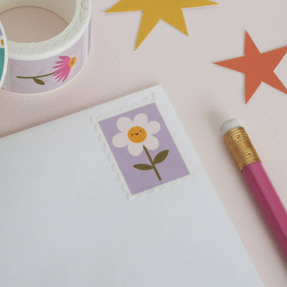 Flower Postage Stamp Washi Tape