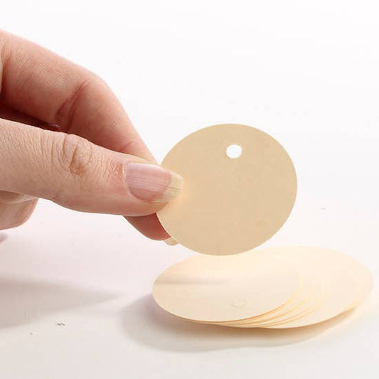 1-1/2" Blank Round Paper Tags 20pk