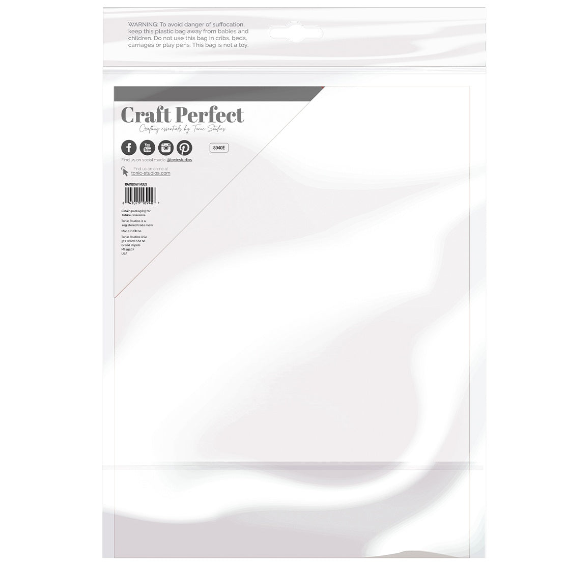 Craft Perfect Ombre Iridescent Mirror Cardstock 8.5"X11" Rainbow Hue