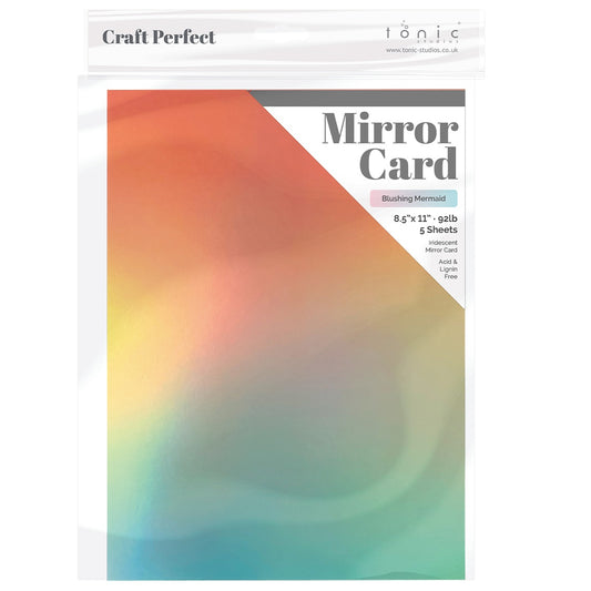 Craft Perfect Ombre Iridescent Mirror Cardstock 8.5"X11" Blushing Mermaid