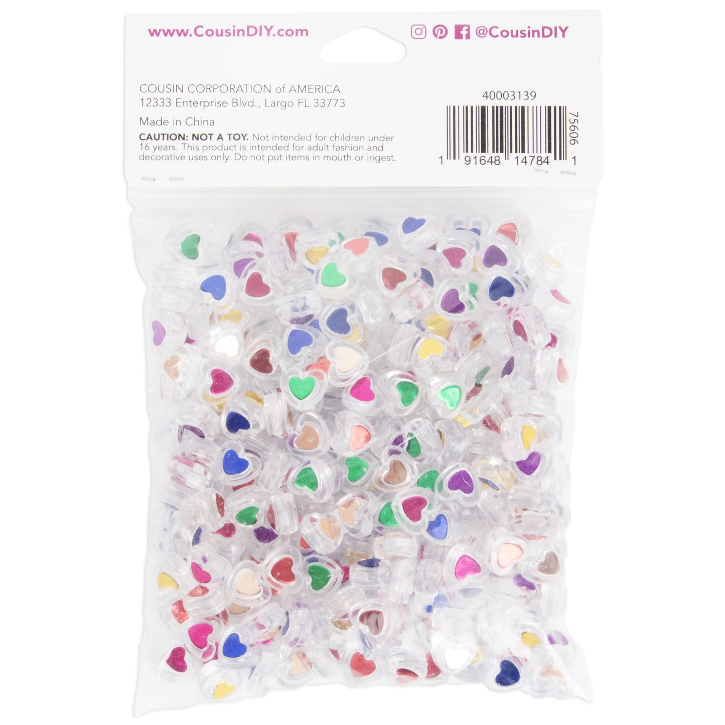 CousinDIY Bead Mix Heart Rainbows