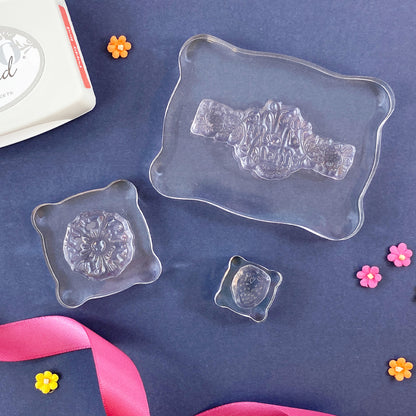 Tonic Studios Acrylic Stamping Blocks 1"x1"; 2"x2"; 3"x4"