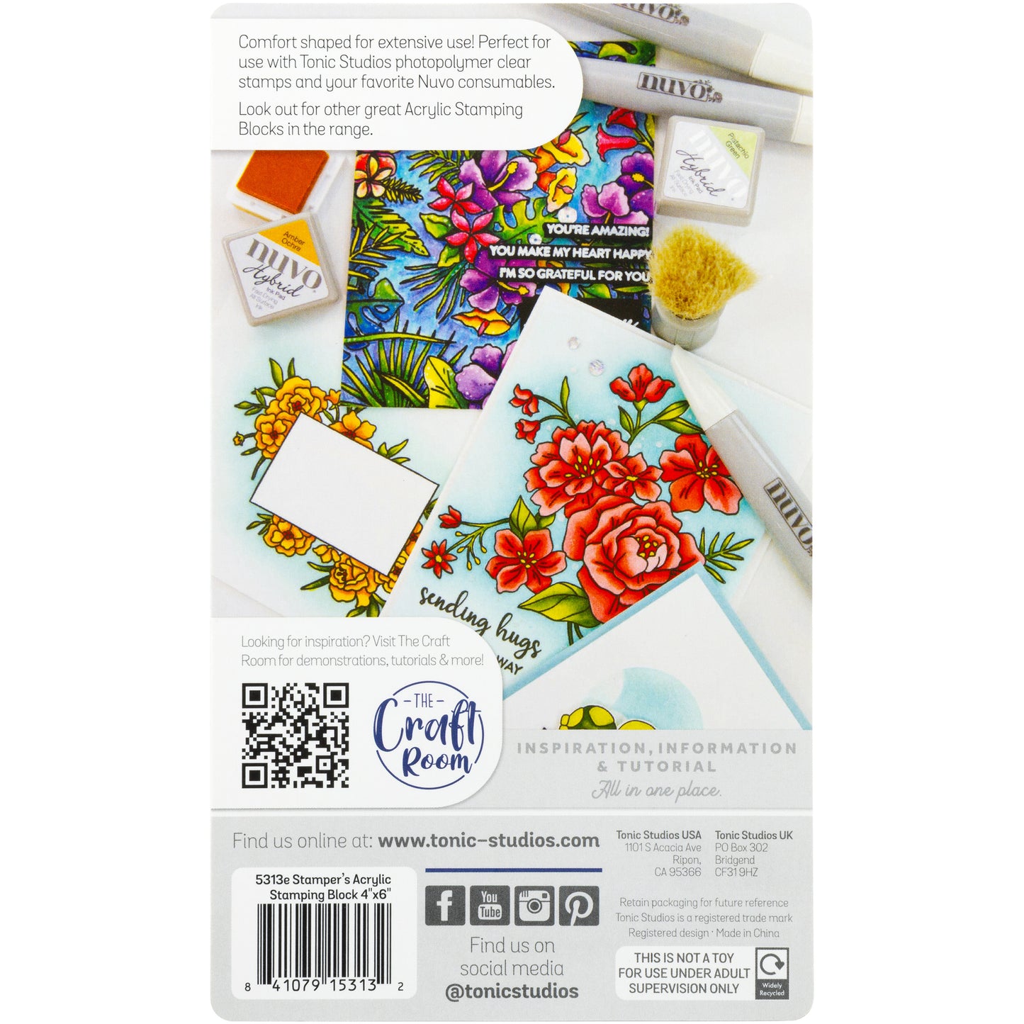 Tonic Studios Acrylic Stamping Block 4"X6"