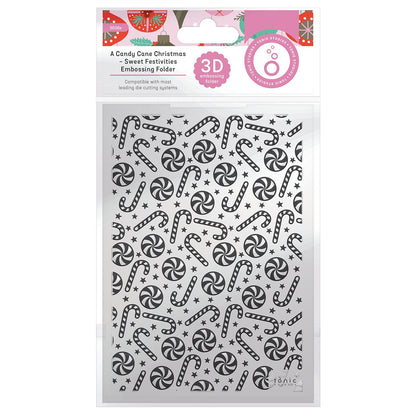 Tonic Studios 3D Embossing Folder A Candy Cane Christmas