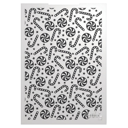 Tonic Studios 3D Embossing Folder A Candy Cane Christmas