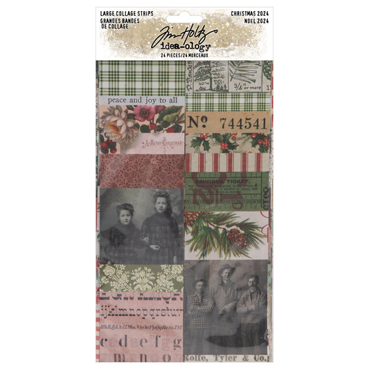 Tim Holtz Idea-ology Christmas 2024 Large Collage Strips