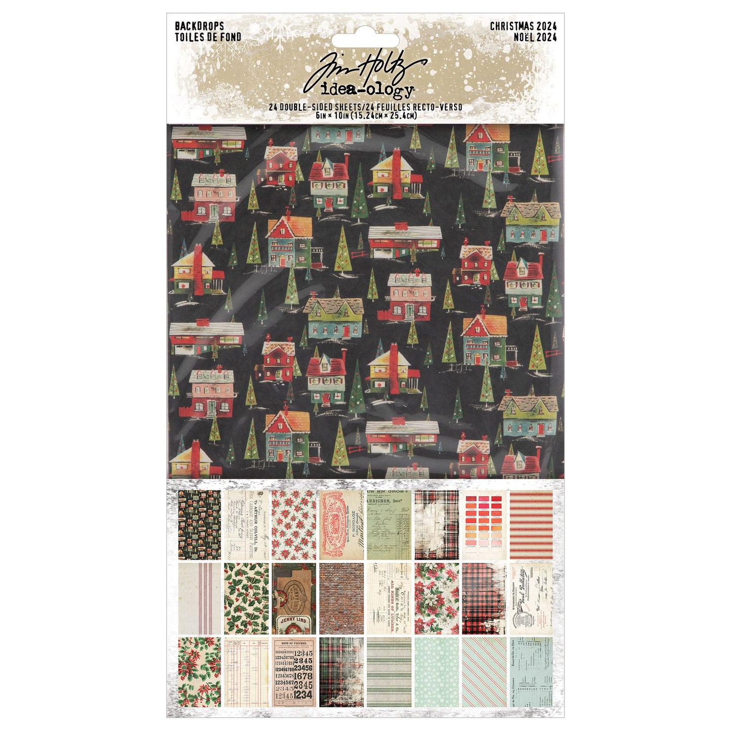 Tim Holtz Idea-ology Christmas 2024 Backdrops