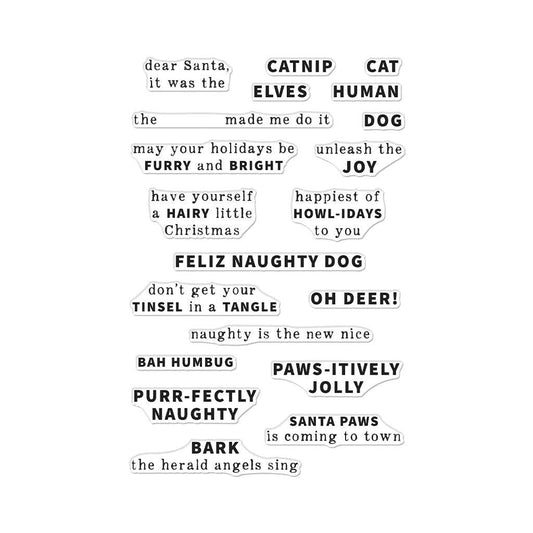 Hero Arts Naughty Animal Messages Clear Stamps CM786