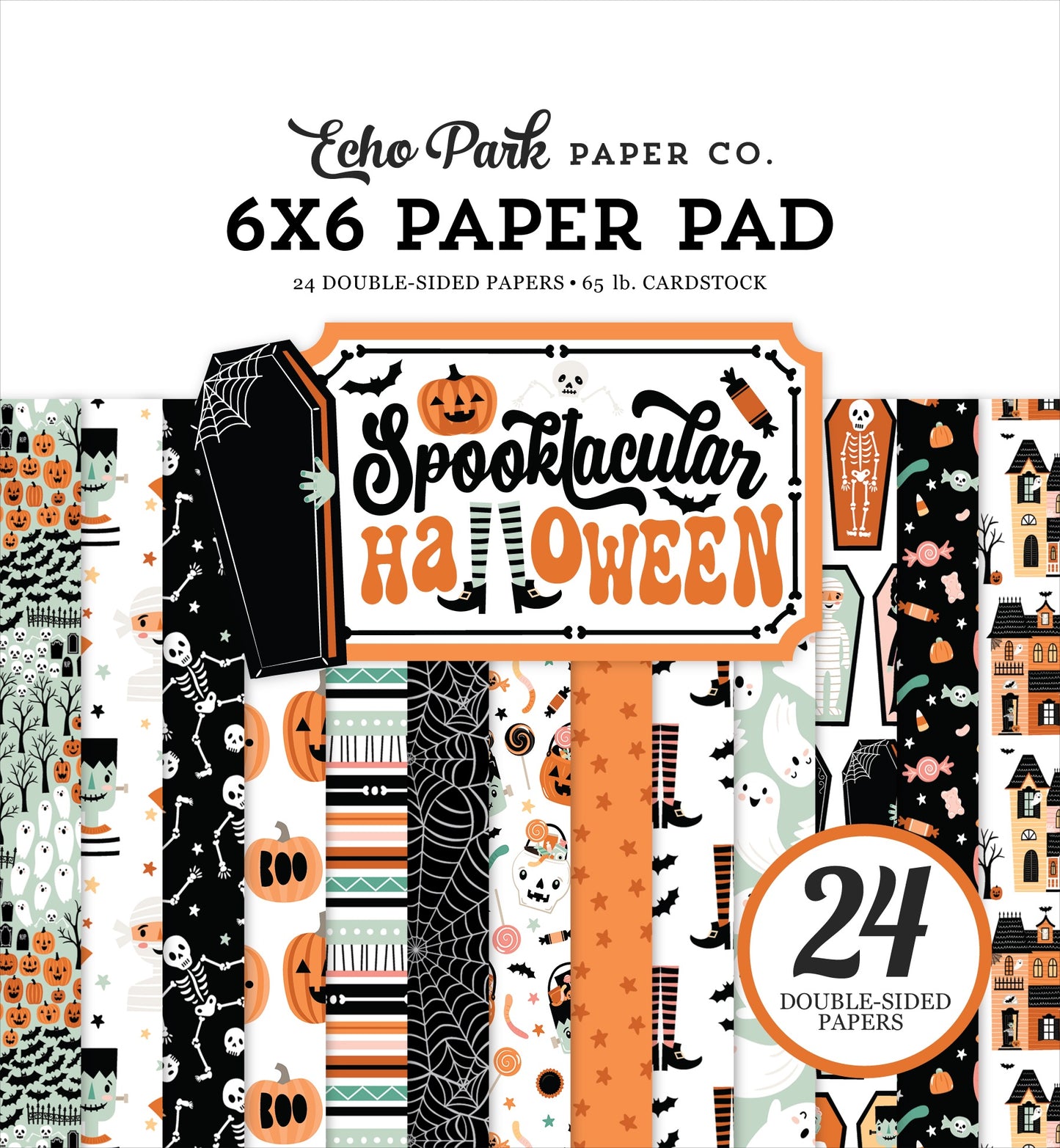 Echo Park Double-Sided Cardstock Paper Pad 6"X6" Spooktacular Halloween