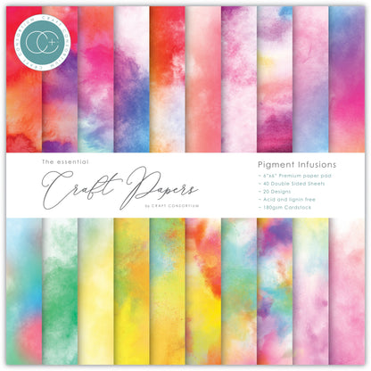 Craft Consortium Double-Sided Paper Pad 6"X6" Pigment Infusions