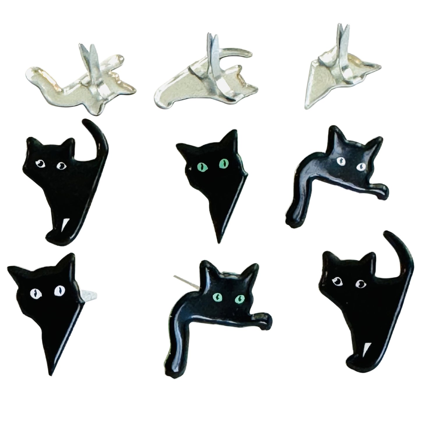 Black Cat Brads 12/Pkg