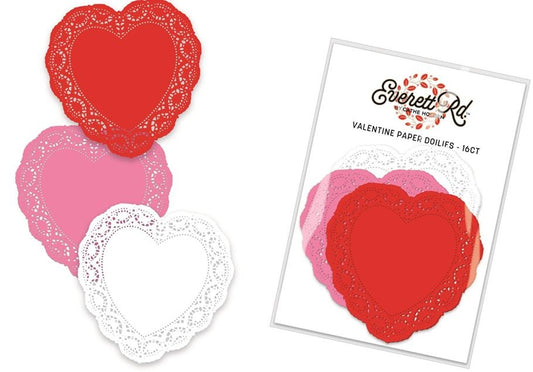 Everett Rd. Valentine Paper Doilies 8.5"X6.5"