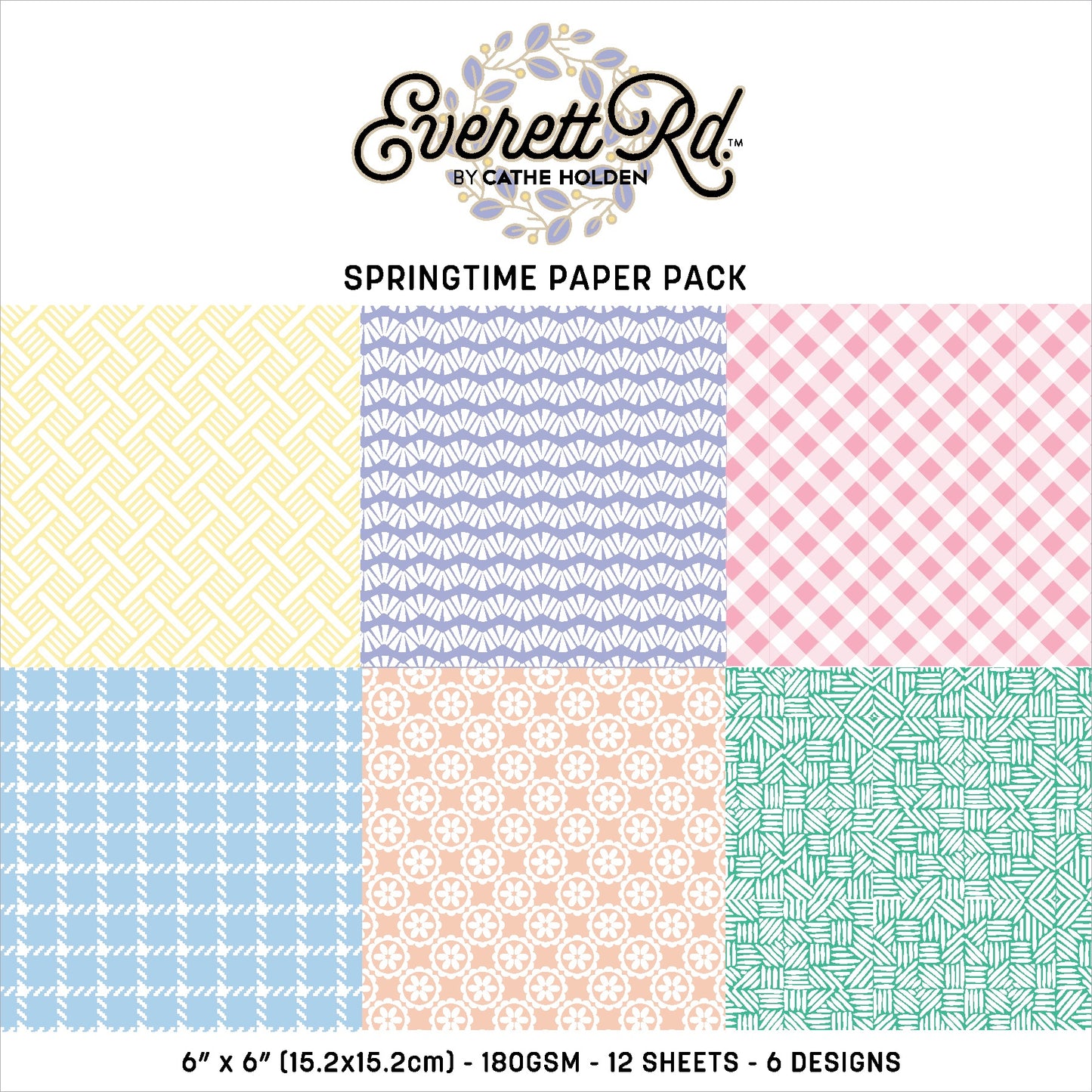 Everett Rd. Springtime Paper Pack 6"X6" Tiny Prints