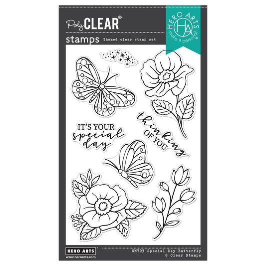 Hero Arts Clear Stamps 4"X6" CM793 Special Day Butterfly