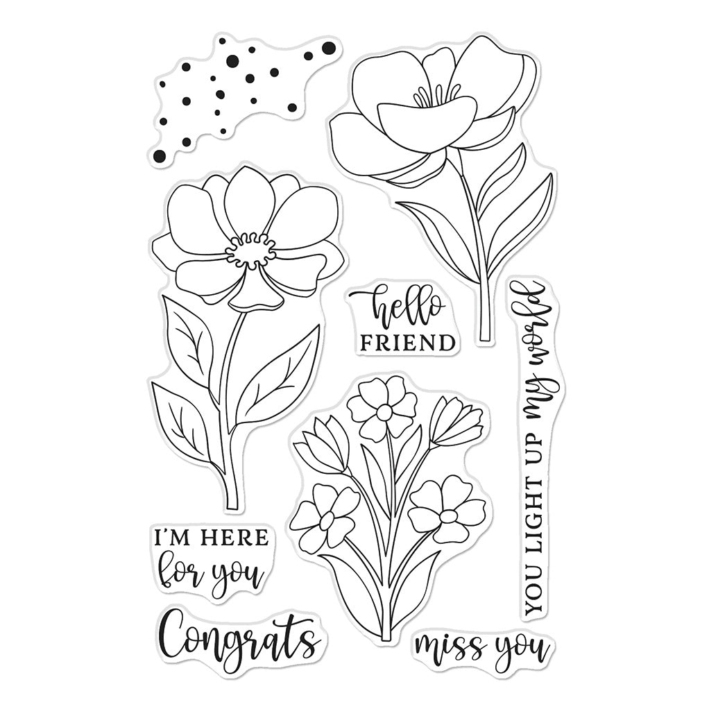 Hero Arts Clear Stamps 4"X6" CM789 Here For You