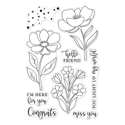 Hero Arts Clear Stamps 4"X6" CM789 Here For You