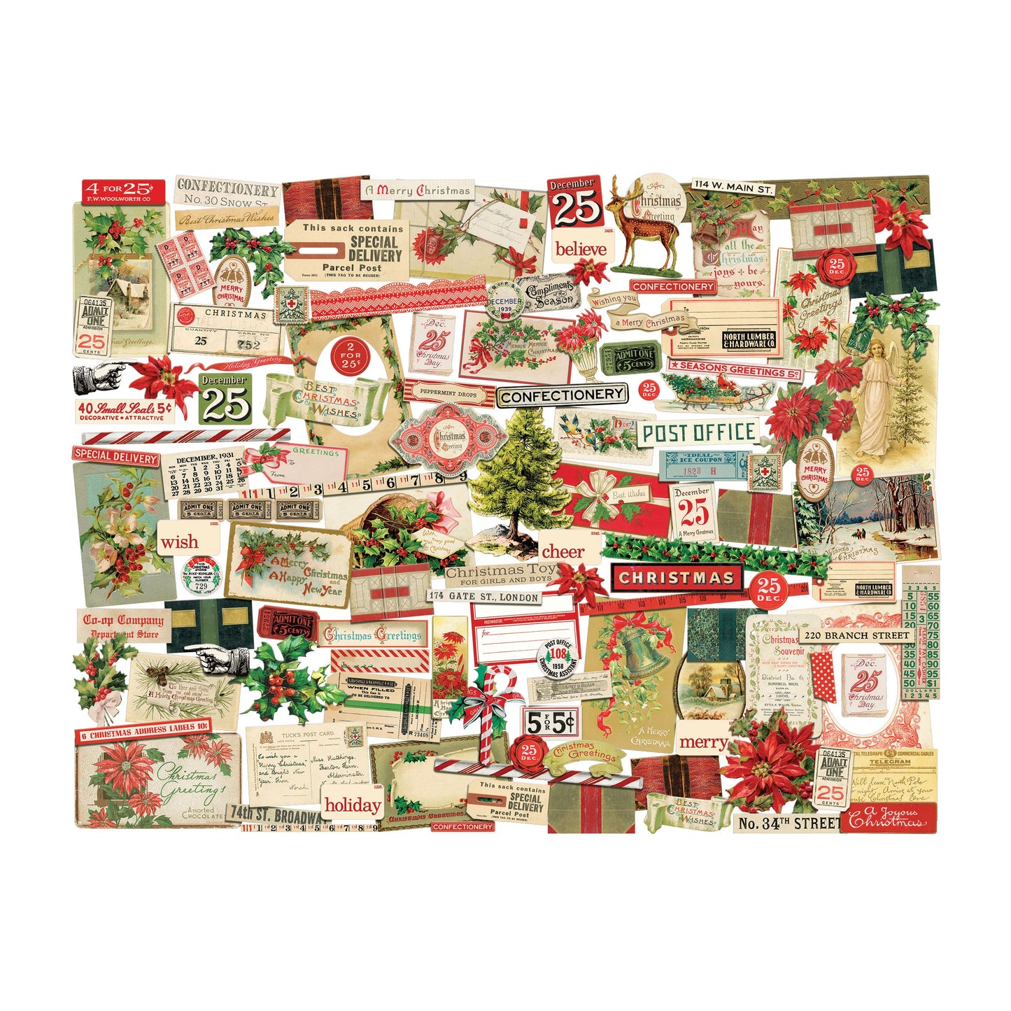 Tim Holtz Idea-Ology Ephemera Christmas TH94447