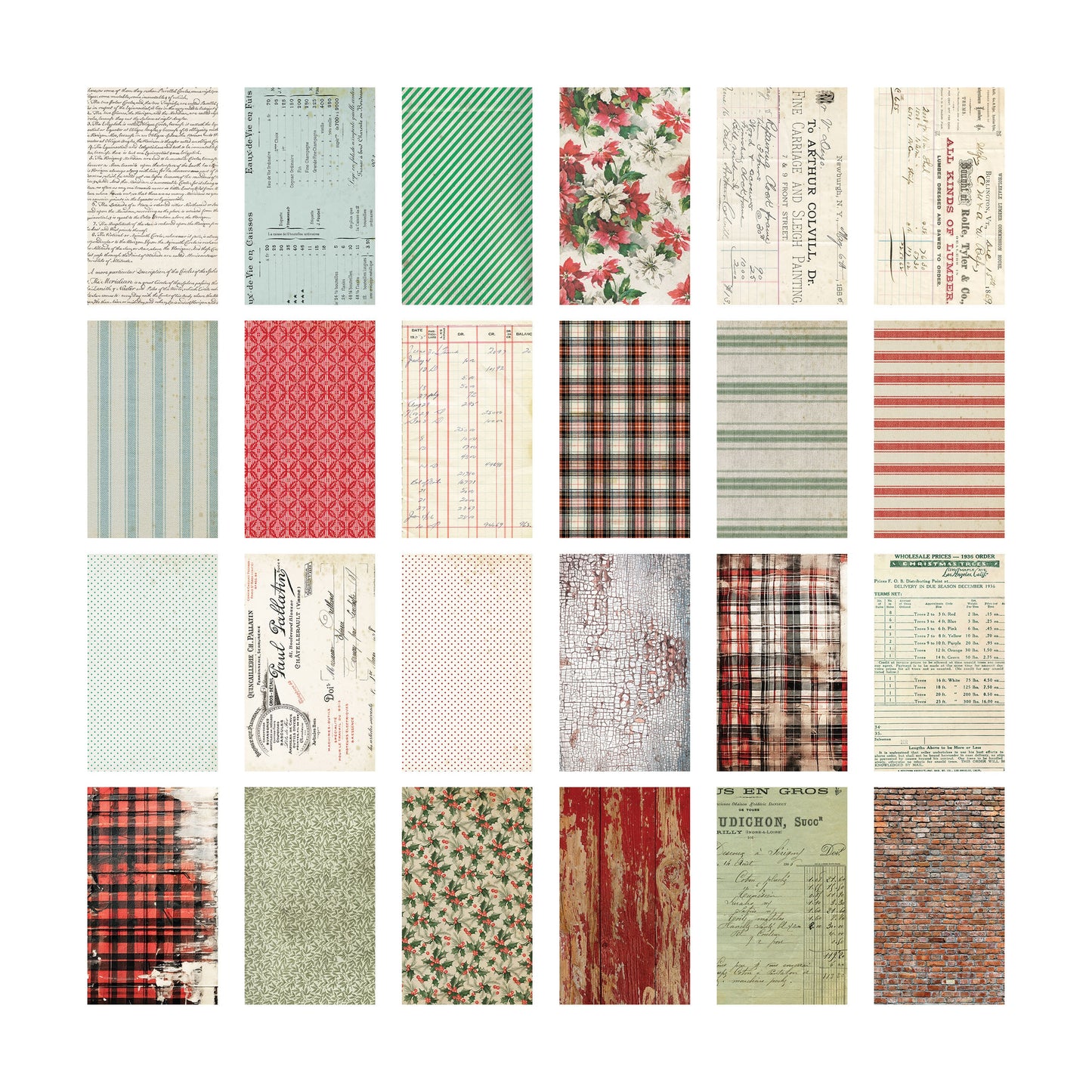 Tim Holtz Idea-Ology Backdrops Double-Sided Cardstock Christmas TH94443