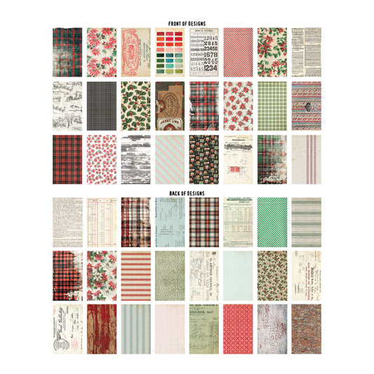 Tim Holtz Idea-Ology Backdrops Double-Sided Cardstock Christmas TH94443