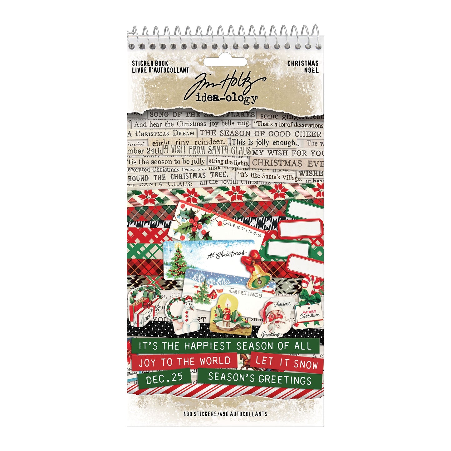 Tim Holtz Christmas Idea-ology Sticker Book TH94451