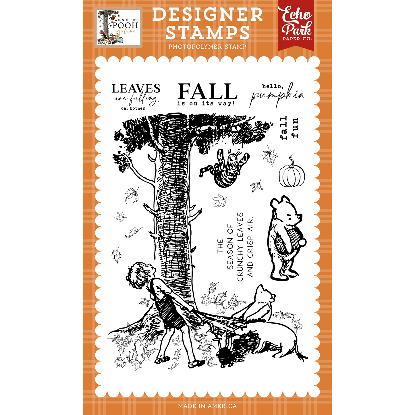 Winnie The Pooh Autumn Stamp Set Crunchy Leaves And Crisp Air