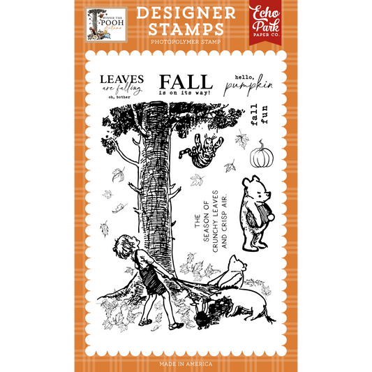 Winnie The Pooh Autumn Stamp Set Crunchy Leaves And Crisp Air