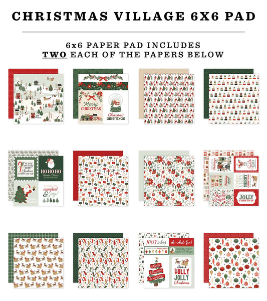 Carta Bella Double-Sided Paper Pad 6"X6" Christmas Village