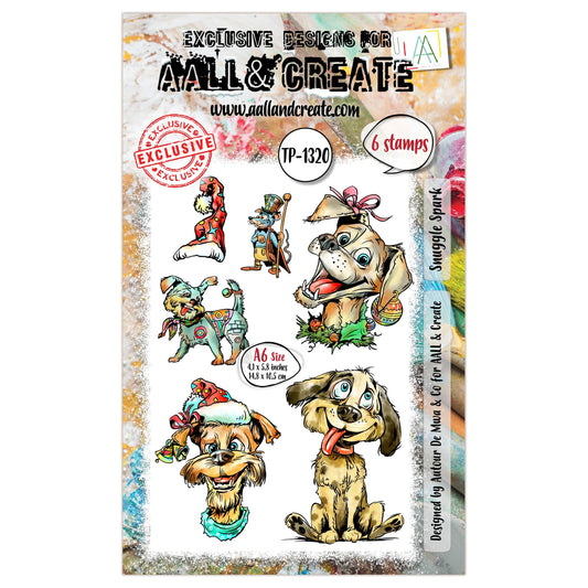 AALL And Create A6 Photopolymer Clear Stamp Set Snuggle Spark