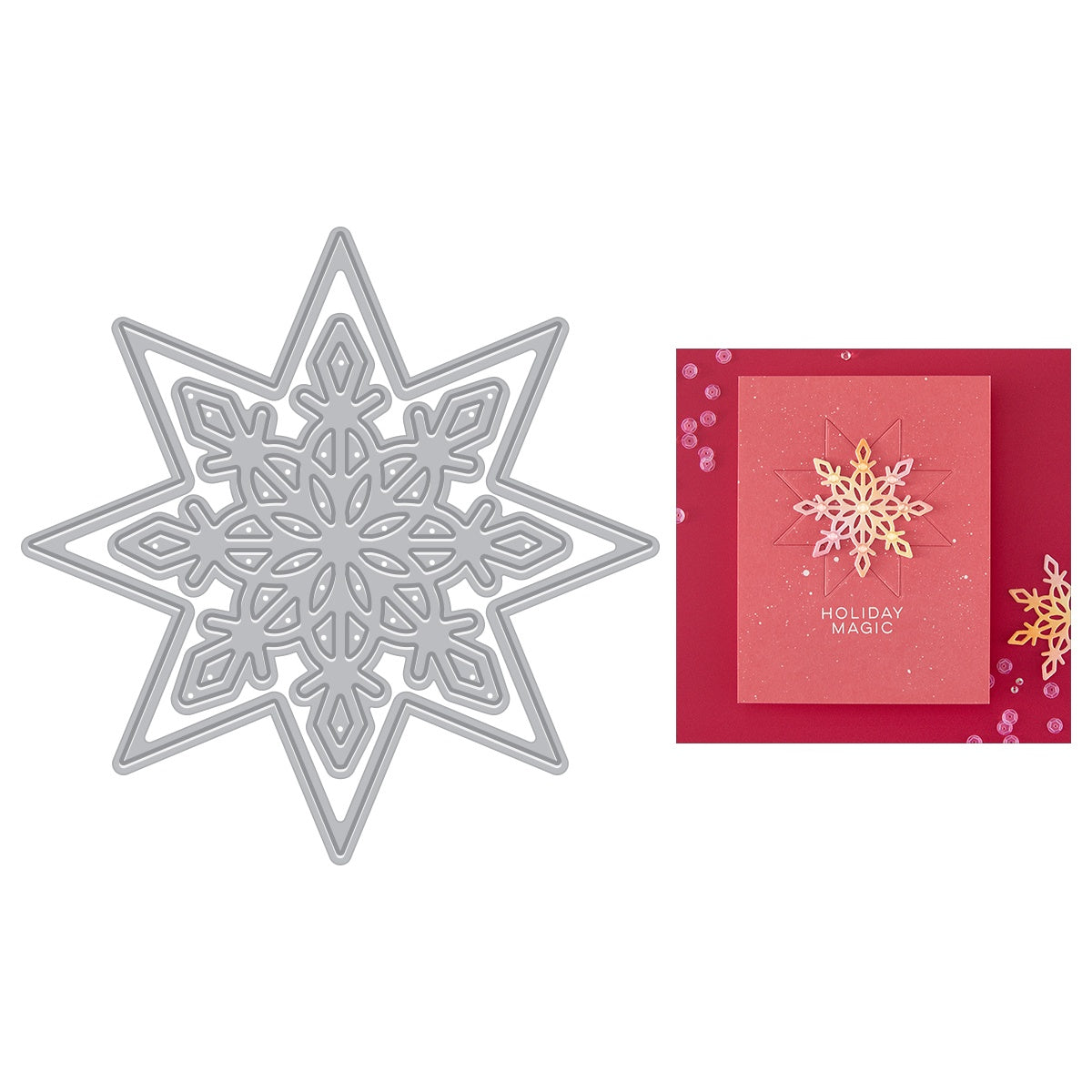 Hero Arts Etched Dies Snowflake Star DF257